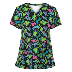 T-<span class=keywords><strong>shirt</strong></span> d'infirmière personnalisé, bon marché, vente en gros, uniforme du personnel médical, chemise imprimée, haut à récurer, collection - Product Image 1