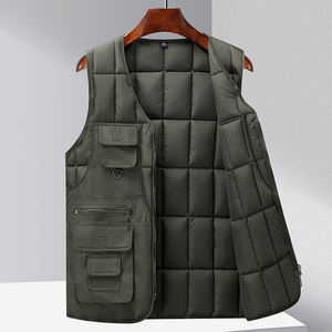 Gilet Invernale RCX per <span class=keywords><strong>Uomo</strong></span>, Casual, Traspirante, Antivento, Ecologico in Poliestere, Scollo a V, Multitasche, Isolato, <span class=keywords><strong>Nero</strong></span> - Product Image 3