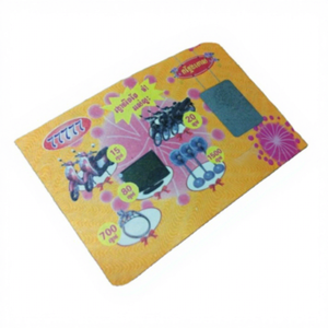 Tarjeta <span class=keywords><strong>de</strong></span> Felicitación con Panel Rascable <span class=keywords><strong>de</strong></span> Diseño Personalizado con Código QR, Forma Cuadrada, Papel Kraft/Offset para Promoción - Product Image 3