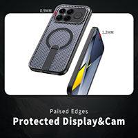 Étui magnétique de refroidissement à dissipation thermique pour Poco F8 Ultra F7 X8 X8 Pro Redmi Note 15 Pro avec béquille dissimulée