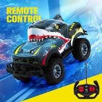 Voiture télécommandée à dérive, jouet RC de course tout-terrain à grande vitesse avec forme de requin et lumière