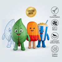 Modèle gonflable publicitaire personnalisé en forme de personnage de dessin animé, poupée ambulante, mascotte, costume d'image de marque, personnalisable, étanche, alimenté par batterie