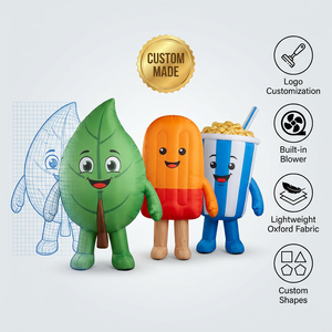 Modello Gonfiabile Pubblicitario Personalizzato a Forma di Cartone Animato, Mascotte Ambulante, <span class=keywords><strong>Costume</strong></span> con Immagine IP Personalizzabile, Impermeabile, Alimentato a Batteria - Product Image 5