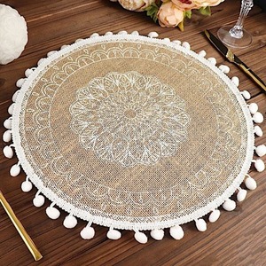 Napperons en jute faits à la main très demandés pour le dîner de Thanksgiving ou les réunions de famille, disponibles au meilleur prix - Product Image 5