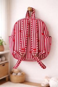 Sac à dos fourre-tout matelassé en coton <span class=keywords><strong>fait</strong></span> <span class=keywords><strong>main</strong></span> tendance pour filles, sac à dos d'étudiante portable et à la mode, sac de haute qualité imprimé au bloc, le meilleur - Product Image 2