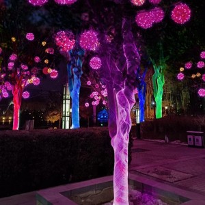 <strong>Light</strong> up IP65 Water-Resistant Fiber <strong>Optic</strong> Mesh 0.75mm X 105pcs LED Plastic Optical <strong>Fibre</strong> Lighting for Outdoor Tree Decoration - Product Image 1