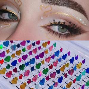 Extensions de <span class=keywords><strong>cils</strong></span> individuels pré-faits effet volume 0,07 mm, décoration Spike Lash, 3D Papillon Cœur Pailleté - Product Image 3