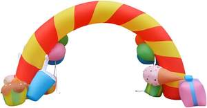 <span class=keywords><strong>Arche</strong></span> gonflable personnalisée Waterhan, nouveau style, imperméable en PVC, pour fête d'anniversaire, avec ballons, ours, lapin, lumières, écologique - Product Image 2