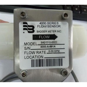 Capteur de débit Badger 100 impulsions, débitmètre de liquide en litres, fabriqué aux États-Unis - Product Image 1