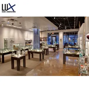 LUX定制顶级展示珠宝零售店，珠宝店展示家具