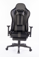 Fauteuil de Gaming Ergonomique Inclinable en Cuir Traditionnel Haut de Gamme avec Cadre en Acier, Dossier Haut, Siège Pivotant à 360 Degrés, Coussin et Vérin à Gaz 3 Positions