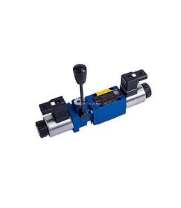 Vanne directionnelle hydraulique à commande solénoïde HUANUO Rexoth 4WEMM6/10 avec commande manuelle d'urgence par levier - Product Image 3
