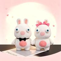 Peluche Lapin Drôle et Original, Mignonne, à Dents de Lapin Abstraites, Super Douce, Lavée, Style Anime, Cadeau d'Anniversaire pour Filles