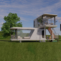 Nouvelle conception 2024 en promotion : Maison mobile capsule spatiale pour l'extérieur, taille personnalisable, utilisation en appartement, structure en acier