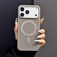 Coque de téléphone PC antichoc de luxe magnétique à grille de dissipation thermique 2,5 mm 2300GS pour iPhone 11-18 et Samsung S24U-S26U – Vente en gros