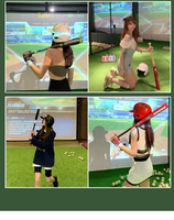 Simulateur de baseball interactif AR d'intérieur, fabrication OEM/ODM, retour automatique de balle, machine de jeu sportif de frappe virtuelle