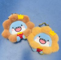 Anoeo Kawaii Fluffy 10 cm Lion Shark Soft Headphone Bag RTS Plush Purses for Girls