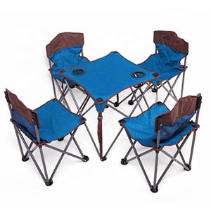 Nouvelles tables et chaises de camping Offre Spéciale Ensemble table et chaises pliantes légères en alliage d'aluminium pour l'extérieur/ - Product Image 5