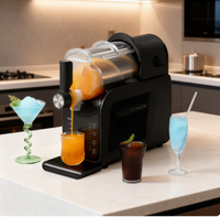 Machine à slush à usage domestique à nettoyage automatique, pas besoin de glace, machine à boissons glacées, 6 programmes prédéfinis, LED, une touche, 12h