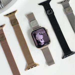 <span class=keywords><strong>ส</strong></span>ร้อยข้อมือแม่เหล็กตาข่ายโลหะบางสำหรับ <span class=keywords><strong>Apple</strong></span> <span class=keywords><strong>Watch</strong></span> Band ซีรี<span class=keywords><strong>ส</strong></span>์10 9 8 46มม. 45มม. - Product Image 2