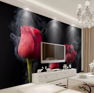Venta caliente de encargo de impresión pared Mural <span class=keywords><strong>3d</strong></span> Flor de papel de pared para la decoración del hogar - Product Image 4