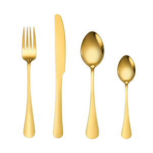 Hot bán cổ điển vàng đám cưới dao kéo thép không gỉ muỗng dao nĩa bạc vàng Flatware - Product Image 1