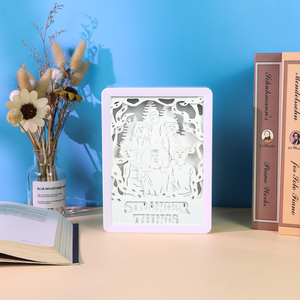 Veilleuse Stranger Things en boîte à ombres avec photo gravée, cadre ABS, veilleuse LED 3D personnalisée, lampe <span class=keywords><strong>de</strong></span> bureau pour <span class=keywords><strong>la</strong></span> décoration intérieure, cadeau <span class=keywords><strong>de</strong></span> luxe - Product Image 5