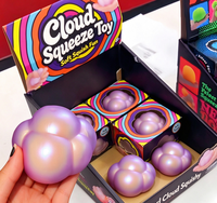 Jouet Squishy Nuage à Remontée Lente, Balle Anti-Stress Translucide en Gelée, Matériau TPR, Unisexe, pour les 14 ans et plus, Mini Fidget pour les Doigts, Soulagement du Stress