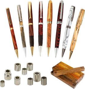 木工车削7毫米细线麻花笔套装笔芯车床DIY手工流线宽环超薄圆珠笔木工车削 - Product Image 1