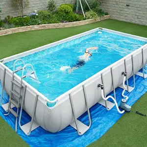 Stainless Steel Frame Swimming Pool PVC Material Above Ground Garden Swimming Pool