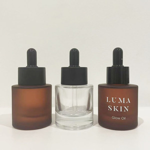 Botellas de Vidrio de Lujo para Cosméticos de 30ml, 40ml, 50ml y 100ml con Acabado Esmerilado, Tapa de Rosca y Gotero para Cuidado de la Piel, Botellas de Vidrio Ámbar con Bomba Pulverizadora - Product Image 5