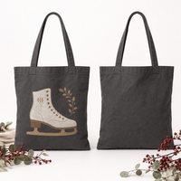 Sac cadeau en toile recyclée en gros pour les besoins festifs d'hiver, articles vierges personnalisables avec impression d'illustrations