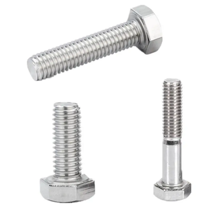 ผู้ผลิต M8X30 40มม. M12 สแตนเลส A2 A4 สกรูหัวหกเหลี่ยม ชุบสังกะสี DIN933/DIN931 ราคาโรงงาน สกรูหัวหกเหลี่ยมเกลียวเต็ม - Product Image 1