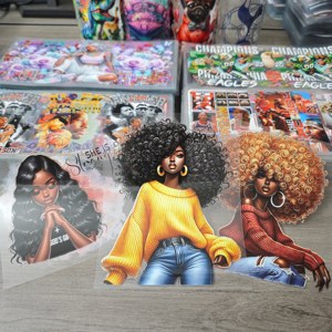 Citas Inspiradoras para Chicas Negras, Cuaderno A5, Envolturas UV DTF Listas para Aplicar, Pegatinas de Transferencia Impermeables para Cubierta de Diario - Product Image 1