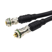 Conector Circular M12 Impermeable IP68 de 4 Pines, Cable de Aviación, Arnés de Cables, Ensamblaje de Metal y Plástico, Macho y Hembra, Código S
