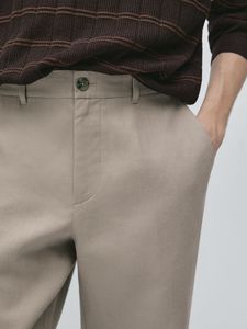 Pantalones Formales Ajustados para Hombre, Color Beige, Pantalones de Oficina, Logotipo Personalizado, Pantalones de Vestir para Hombre al por Mayor - Product Image 5