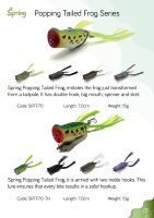 Katak Ekor Panjang Lipat untuk Memancing di Permukaan Air, untuk Tiang Kayu yang Terendam, Kail Ganda Tajam dari Baja Anti Karat