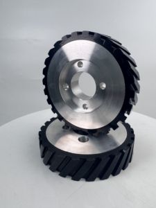 Bánh xe cao su máy băng tải, lõi nhôm, bề mặt răng phẳng, ống bọc băng tải, bánh răng dẫn động, bánh đánh bóng, bánh xe PU ZHXING - Product Image 6