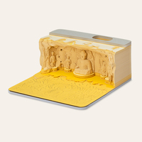 Bloc-notes en papier découpé au laser 3D au design personnalisé avec veilleuse prête à expédier-Notes autocollantes imprimées et imprimées