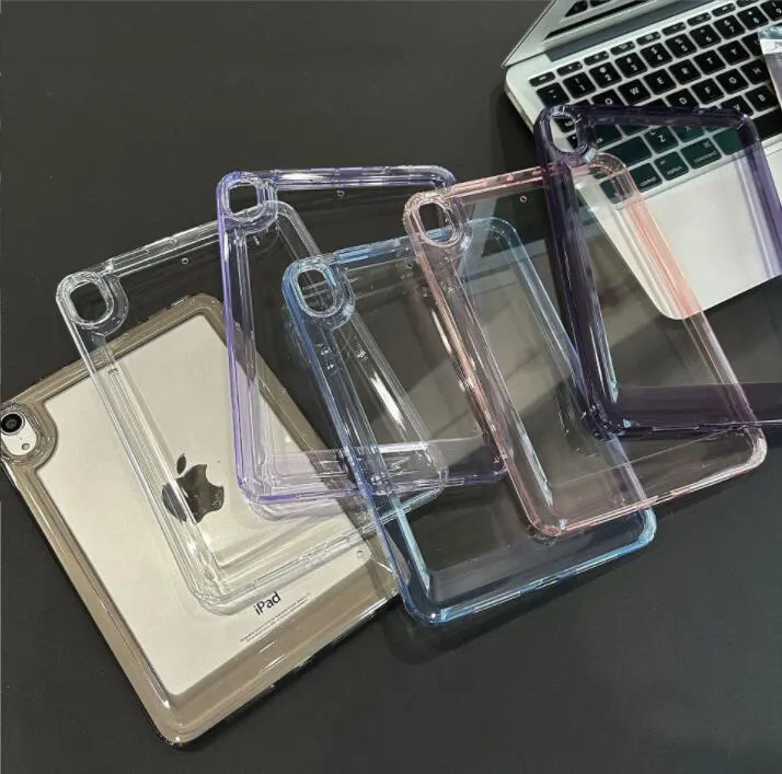 Capa de TPU + acrílico para iPad 10.9 /Pro11/10.2/9.7/10.5 transparente cristal fino e fino