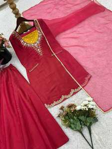 งานปักผ้าฝ้ายคุณภาพพรีเมียม ดีไซน์ทันสมัย สวมใส่สบาย พร้อมสวมใส่ สำหรับผู้หญิงอินเดียและปากีสถาน เหมาะกับทุกฤดูกาล - Product Image 4