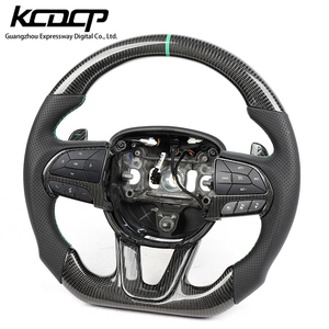 Volante <span class=keywords><strong>de</strong></span> <span class=keywords><strong>Fibra</strong></span> <span class=keywords><strong>de</strong></span> <span class=keywords><strong>Carbono</strong></span> Personalizado para Dodge CHARGER SRT Challenger con Luces LED <span class=keywords><strong>de</strong></span> Cambio - Product Image 3