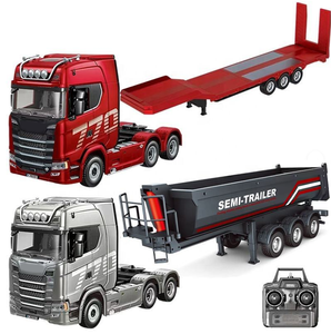 Nouveau 2026 Modèle de <span class=keywords><strong>camion</strong></span> tracteur Scania 770S V8 1501 sous licence, modèle de véhicule RC 1/18 avec <span class=keywords><strong>remorque</strong></span> plateau, <span class=keywords><strong>camion</strong></span> benne et <span class=keywords><strong>semi</strong></span>-<span class=keywords><strong>remorque</strong></span>, télécommande 2.4G - Product Image 2