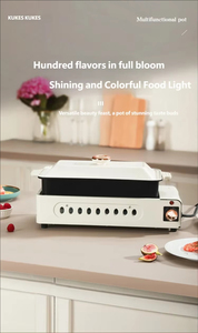 2026 Trending Carbon Steel Electric Grill Pan 1500W <b>PTFE</b> Non Stick Coating Smokeless Grill Pan Temperature Control Detachable - Product Image 2