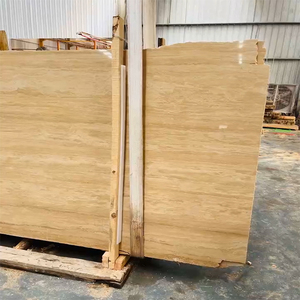 Carreaux de sol en pierre naturelle de travertin beige polis - Product Image 4