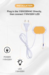 Interruptor de Sensor de Luz Táctil Invisible Oculto de Alto Voltaje 110V <span class=keywords><strong>220V</strong></span> <span class=keywords><strong>para</strong></span> Iluminación <span class=keywords><strong>LED</strong></span> de Muebles de Gabinete - Product Image 5