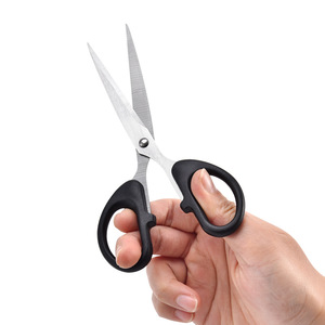 Paper Scissors 6 Inch Straight Blade Black Office Craft Student Use - Product Image 4