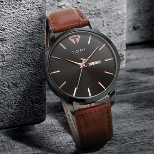 <span class=keywords><strong>Montre</strong></span> à mouvement à quartz TOMI T045 T046 en promotion, personnalisable pour les affaires, bracelet en cuir simple, calendrier, usage quotidien, <span class=keywords><strong>montre</strong></span>-bracelet unisexe - Product Image 6