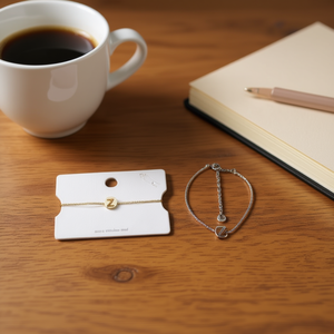 Pulsera de Acero Inoxidable con Letra Z, Etiqueta Colgante de 1 cm de un Solo Lado, Pulsera de Cadena Clásica Unisex, Regalo - Product Image 3