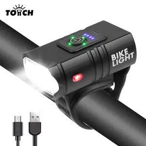 Customized USB Rechargeable Bike Light Outdoor Riding Equipment Led Waterproof Night Riding Lighting Bicycle Lights Set